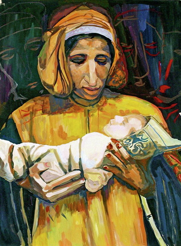 Mother and a child Painting by Yelena Tylkina