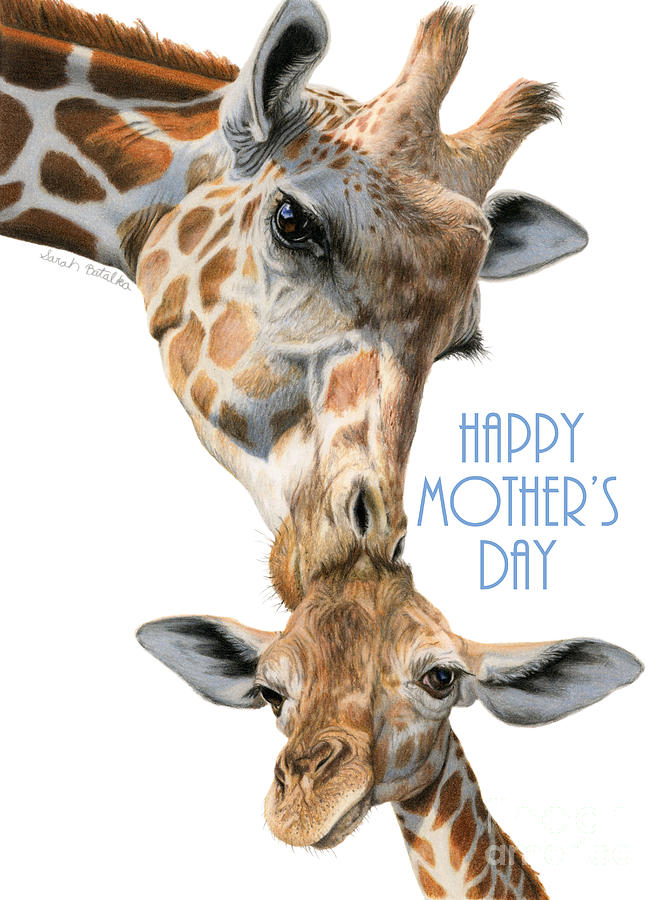 mother-and-baby-giraffe-happy-mother-s-day-cards-painting-by-sarah-batalka