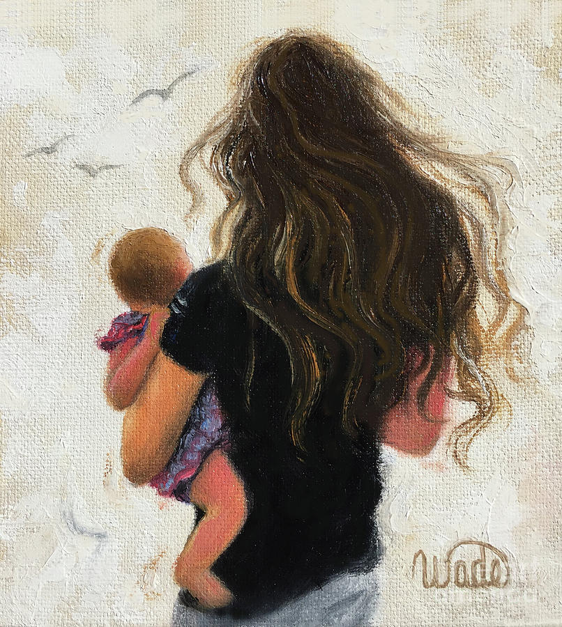 Mother and Baby Girl Painting by Vickie Wade