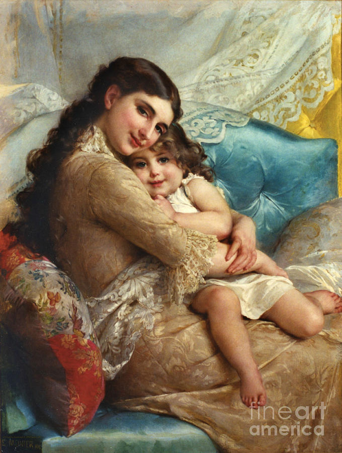 Mother and Child 1885 Photograph by Padre Art