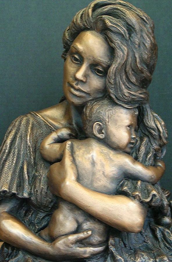 Mother And Child Sculpture - Mother and Child by Bonnie Freireich