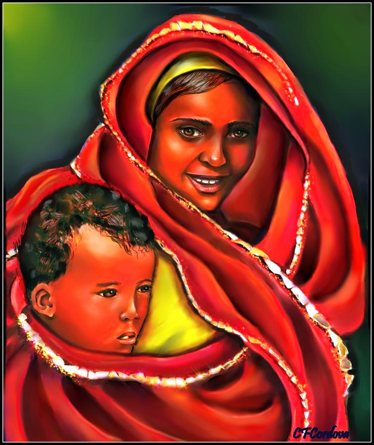 Mother and Child Painting by Carmen Cordova