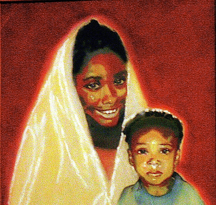 Mother and Child Painting by G Cuffia
