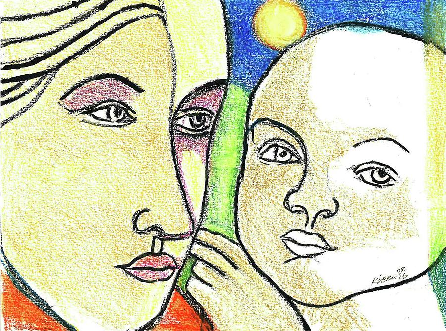 Mother and Child II Drawing by Kippax Williams