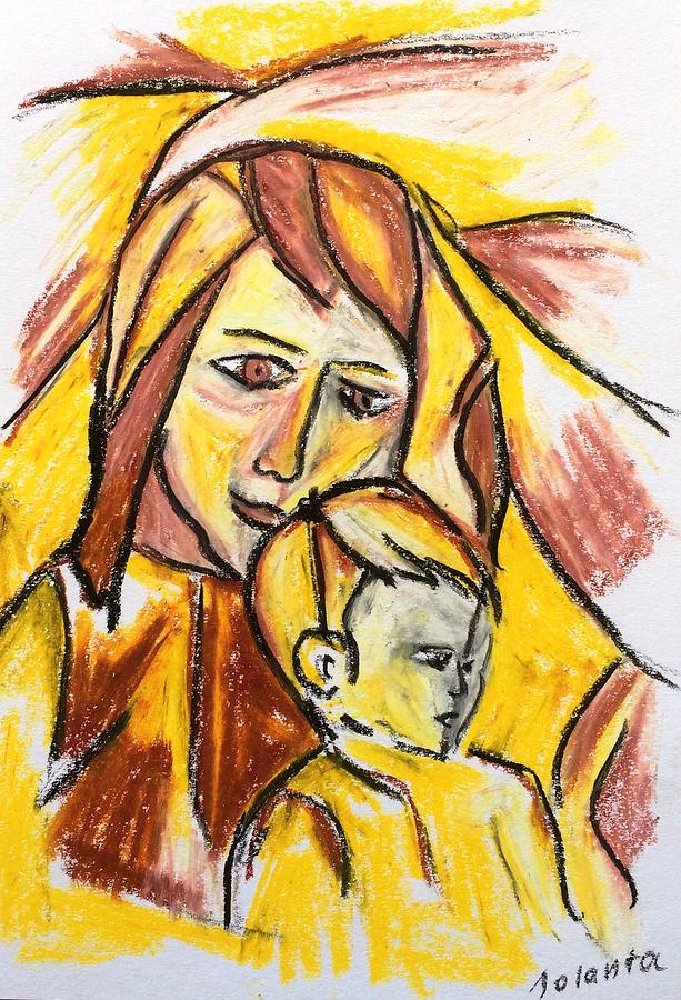 Mother and Child Painting by Jolanta Fontaine - Fine Art America