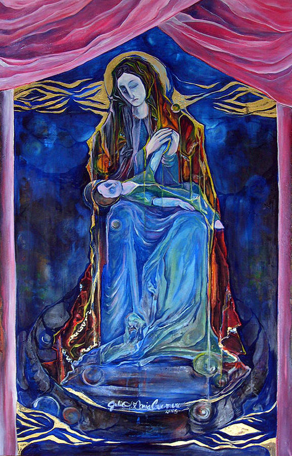 Madonna Painting - Mother and Child by Julie Davis