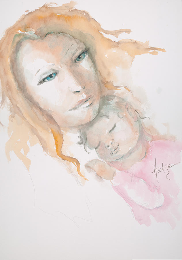 Mother And Child Painting by Mary DuCharme