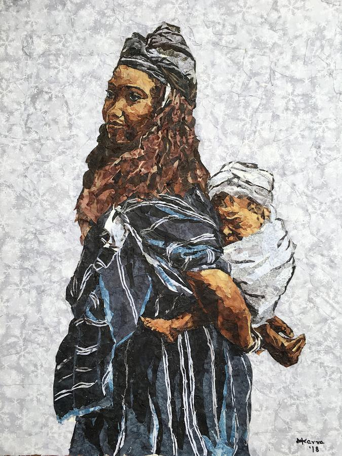 Mother and Child series 2 Painting by Mihira Karra