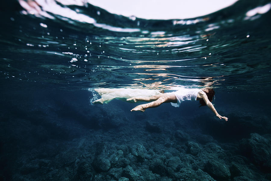 Swim Photograph - Mother And Daughter by Gemma Silvestre Swim Photograph - Mother And Daughter by Gemma Silvestre