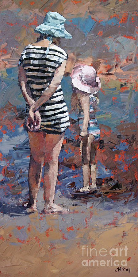 Mother And Daughter Painting - Mother And Daughter III by Claire McCall