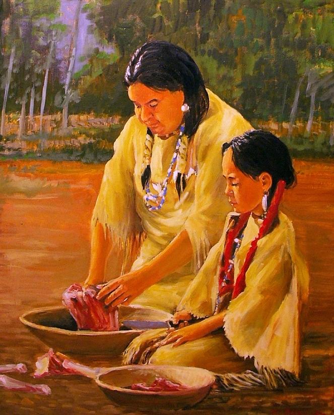 Mother and Daughter Painting by Perrys Fine Art