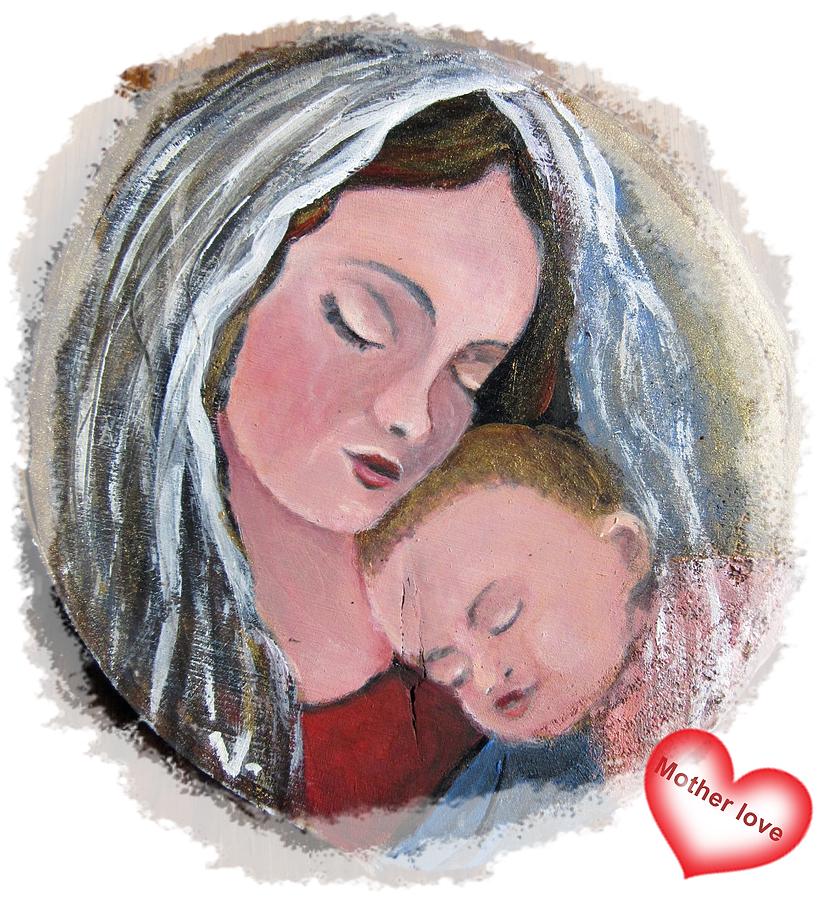 Mother and love Painting by Vesna Martinjak