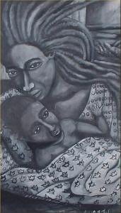 Mother And Son Painting by Andrew Johnson Mother And Son Painting by Andrew Johnson