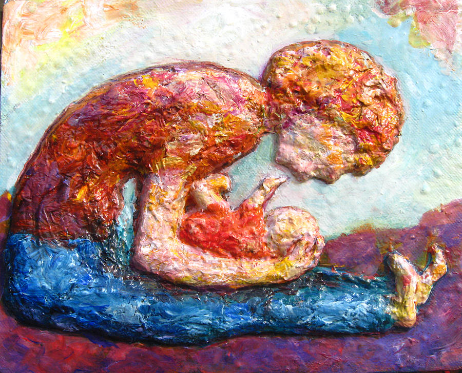 Mother Bonding II Painting by Naomi Gerrard