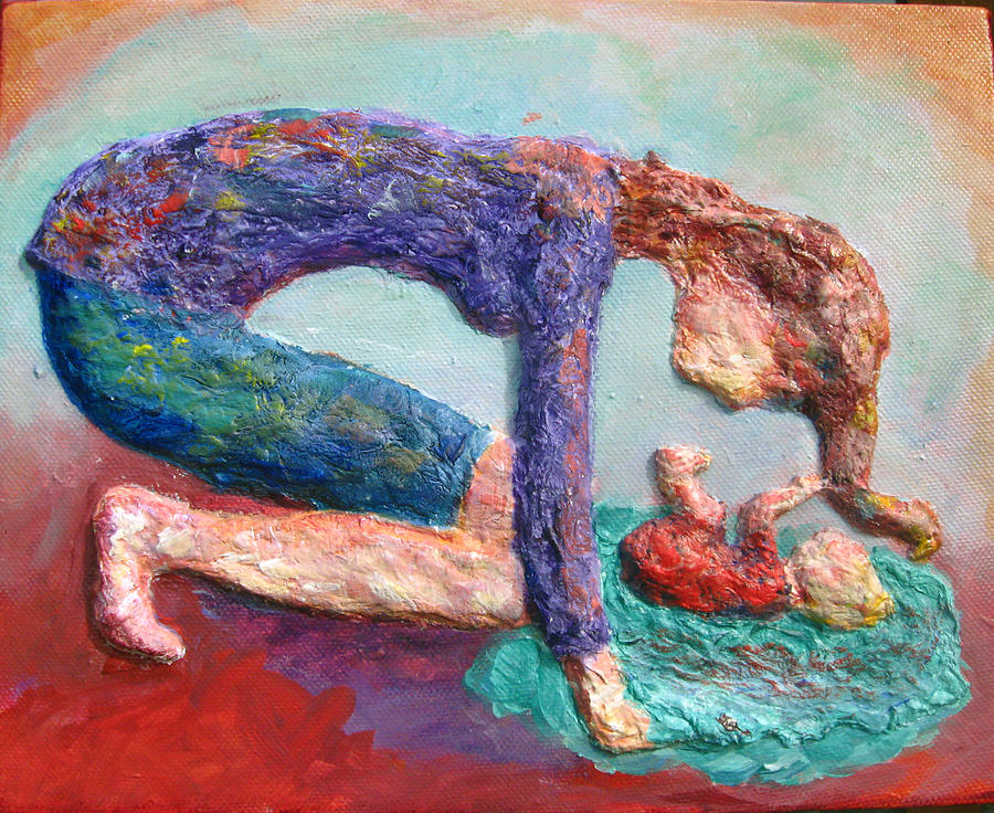Mother Bonding IV Painting by Naomi Gerrard