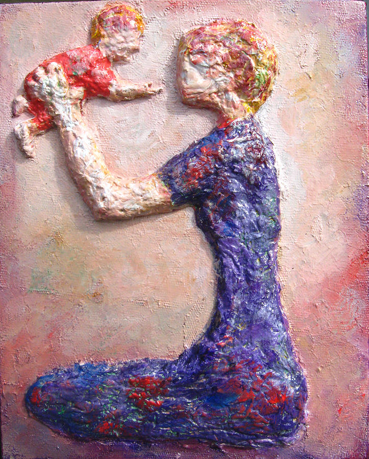 Mother Bonding V Painting by Naomi Gerrard