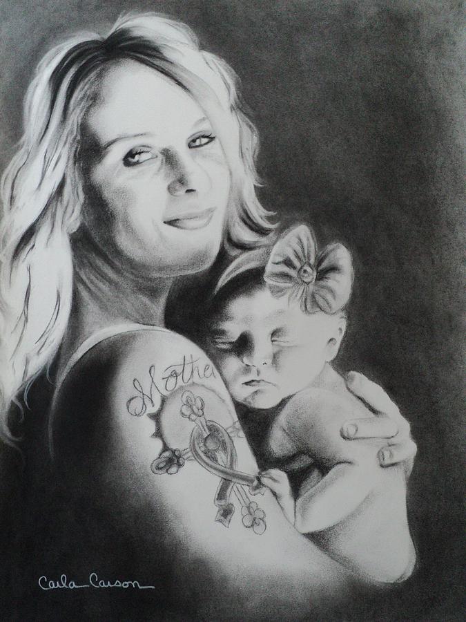 Mother Drawing by Carla Carson