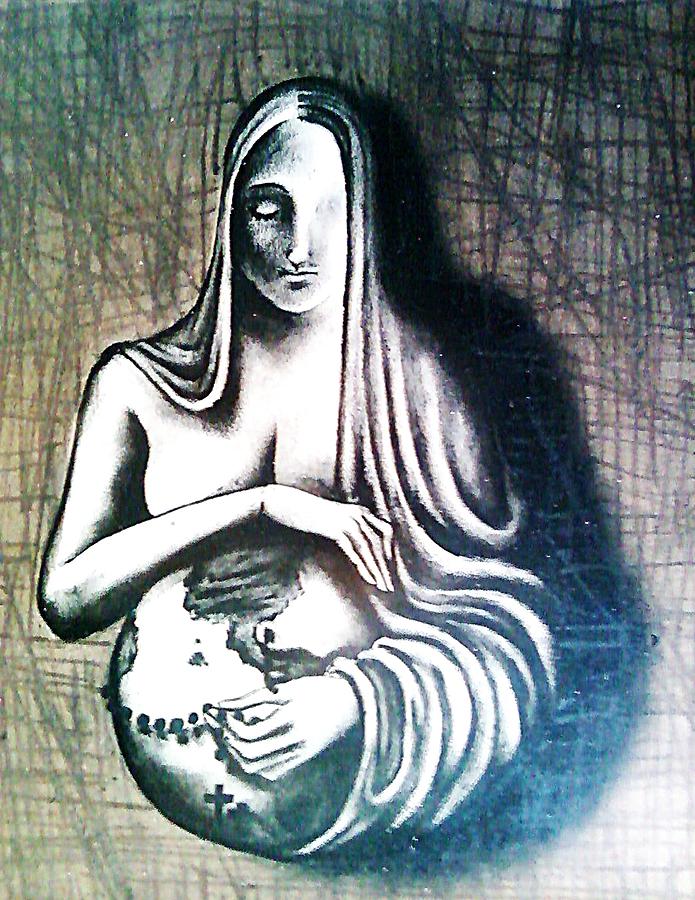 Sacred Feminine Digital Art - Mother Earth by Paulo Zerbato