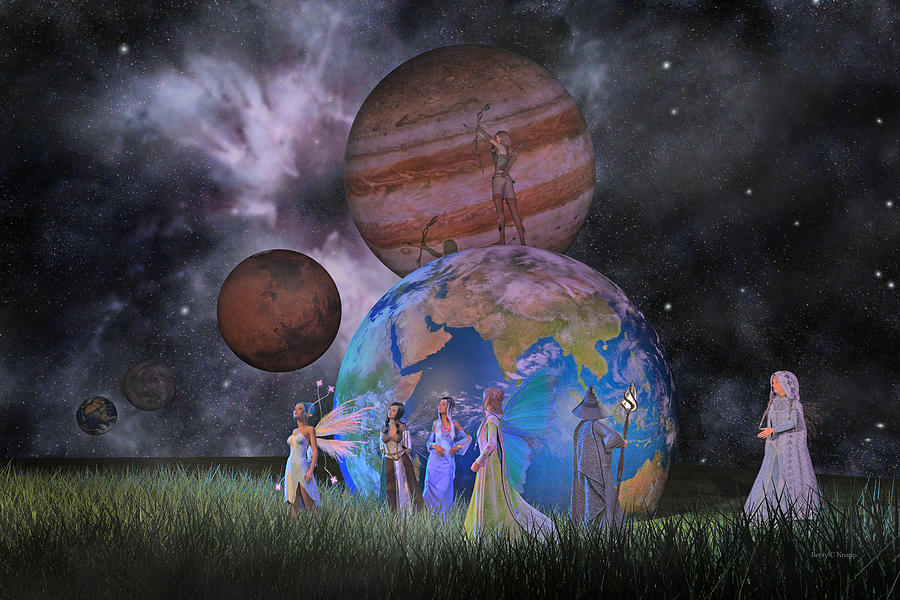 Fantasy Digital Art - Mother Earth Series Plate2 by Betsy Knapp