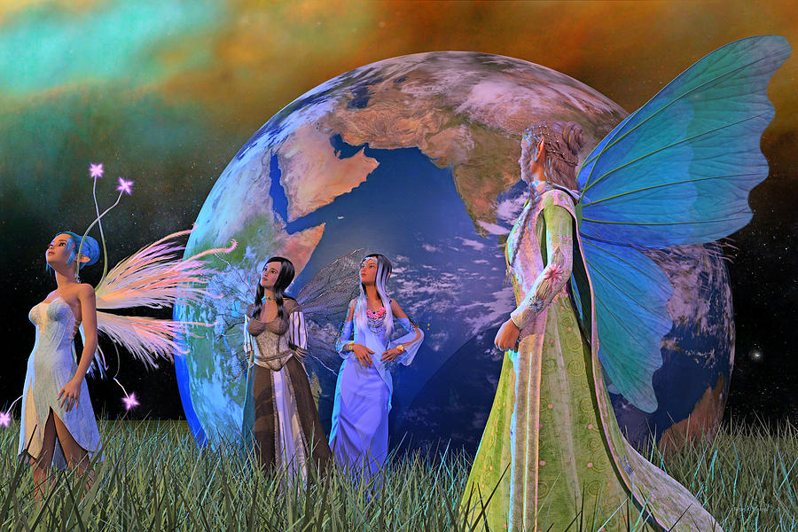 Fantasy Digital Art - Mother Earth Series Plate5 by Betsy Knapp