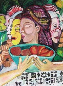 Multicultural Painting - Mother Earths Faces by Ruth Olivar Millan Multicultural Painting - Mother Earths Faces by Ruth Olivar Millan