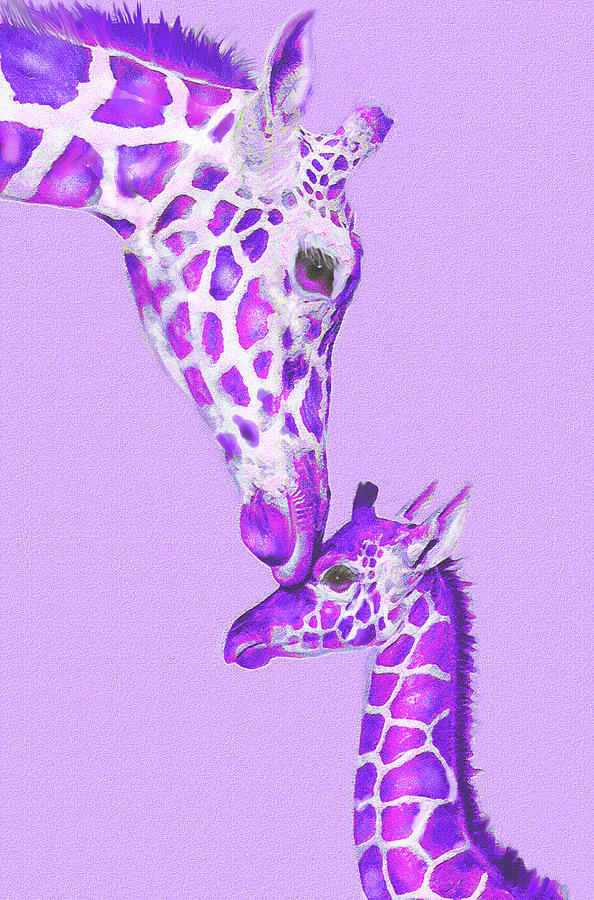 Mother Giraffe Digital Art by Jane Schnetlage