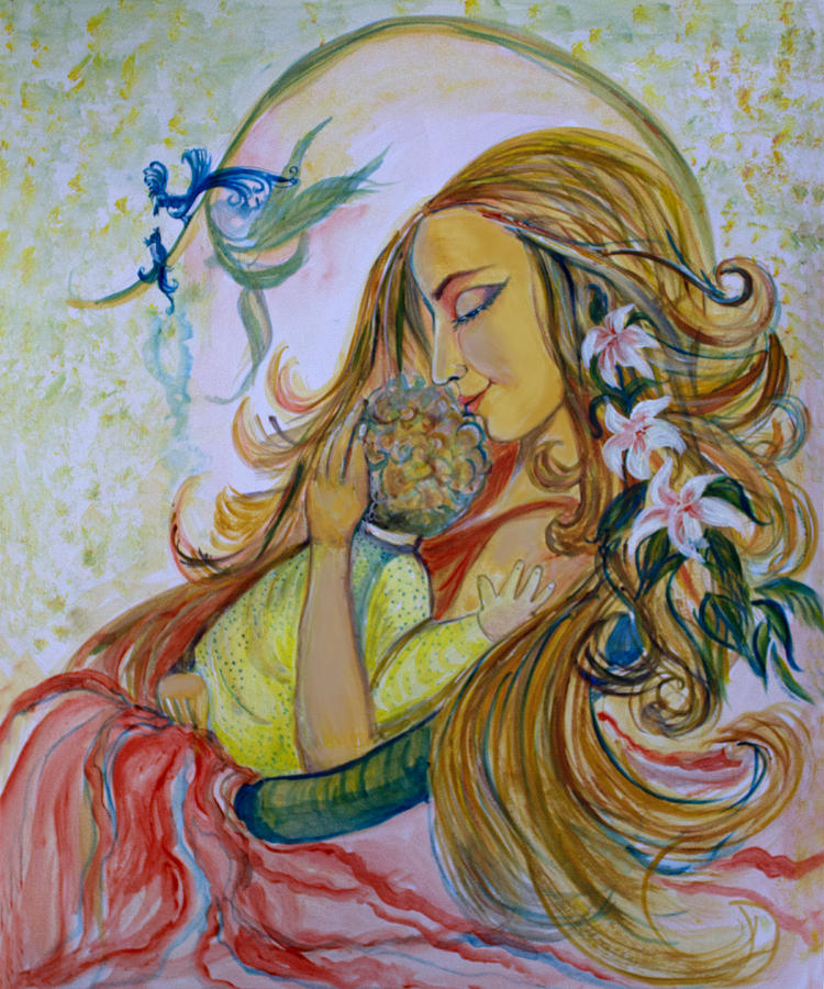 Mother Goddess Painting by Sarabjit Singh