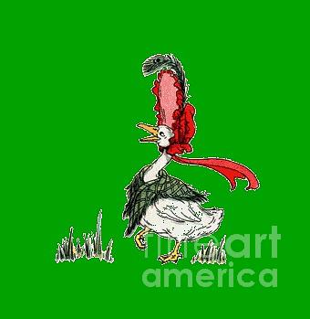 Mother Goose T-shirt Painting by Herb Strobino