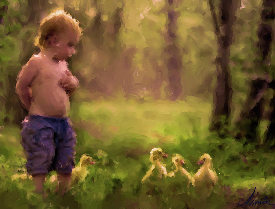 Mother Goose Kids Painting by Armin Sabanovic