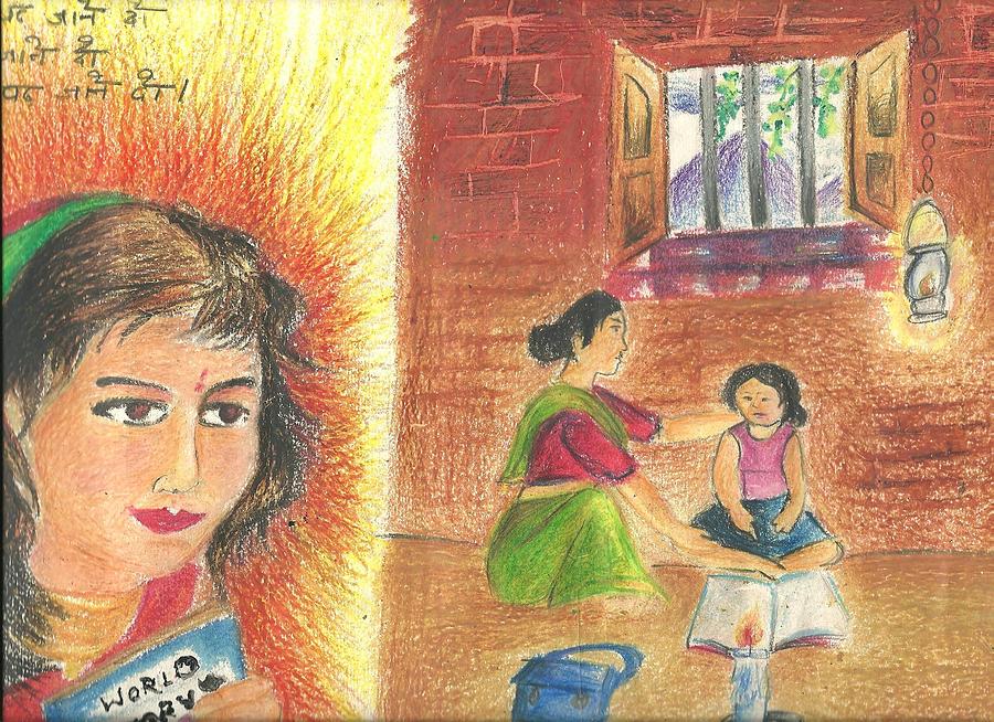 UNICEF Market | Madhubani Painting of Yashoda and Krishna from India -  Mother and Child III