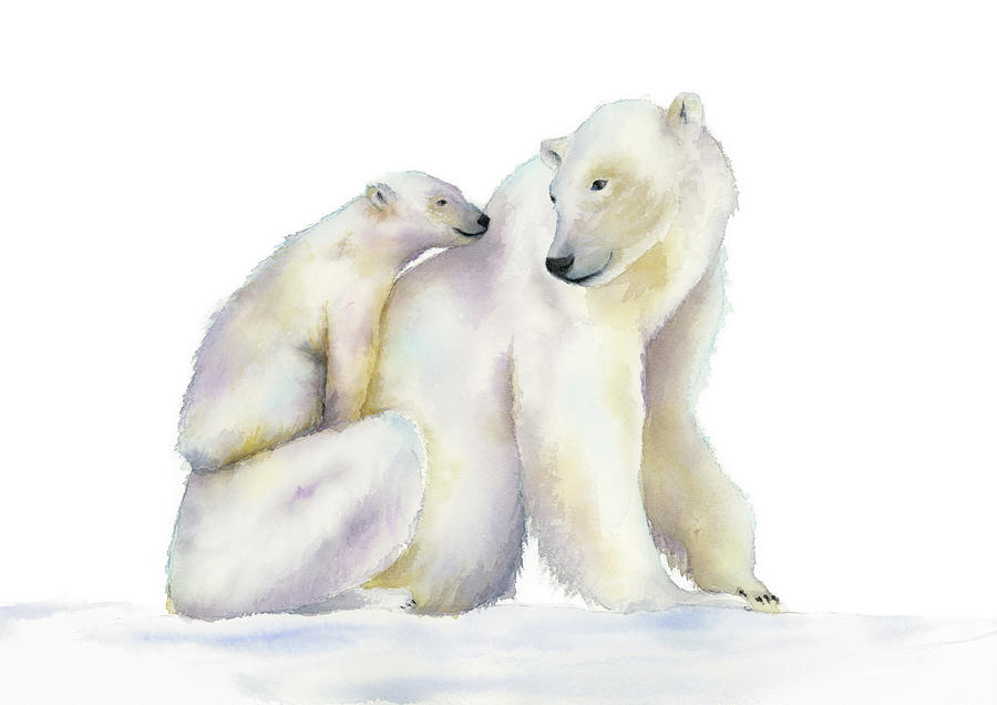 Polar Bears Painting - Mother by Zapista Zapista Polar Bears Painting - Mother by Zapista Zapista
