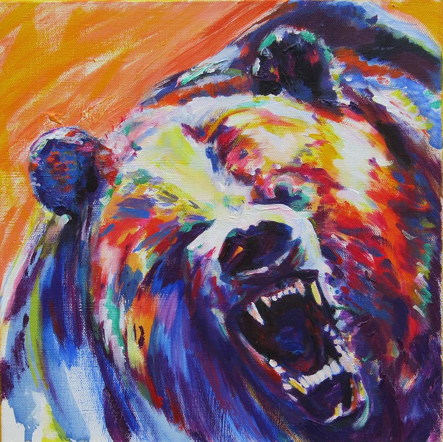 Mother Bear Painting by Karin McCombe Jones