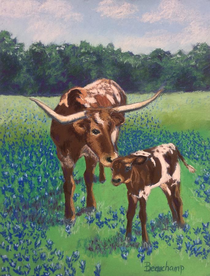 Mother Love Texas Style Pastel by Nancy Beauchamp