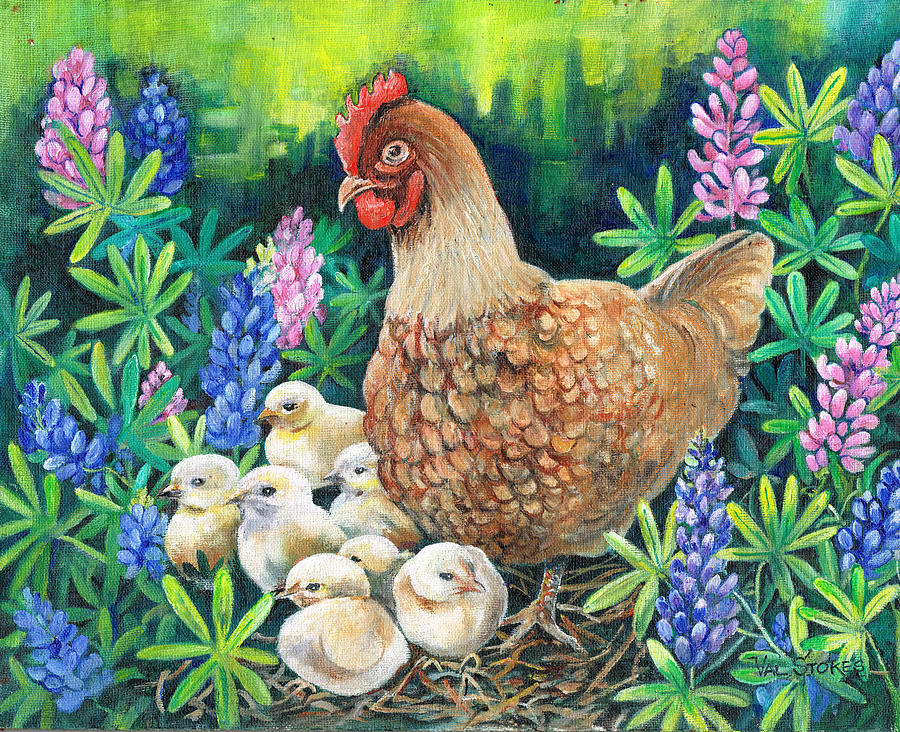 Mother Love. Painting by Val Stokes