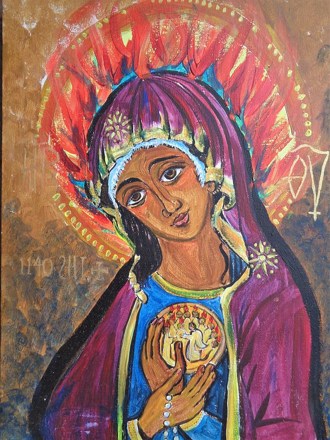Mother Mary of Pentecost Painting by Sarah Hornsby