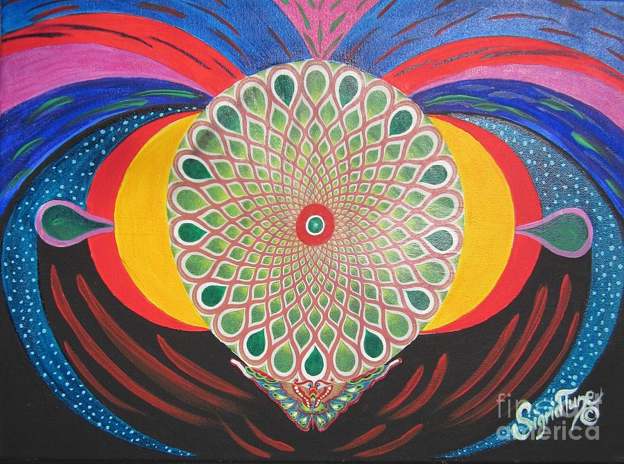 Blaa Kattproduksjoner Mother Moth Mandala Painting by Sigrid Tune ...