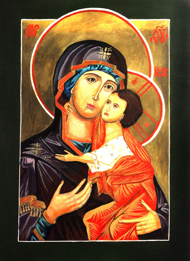 Jesus Christ Painting - Mother of God Antiochian Orthodox Icon by Patrick Kelly