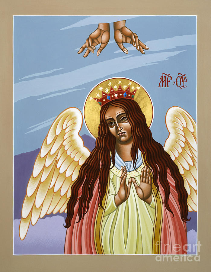 Mother of God Given Eagles Wings 142 Painting by William Hart McNichols