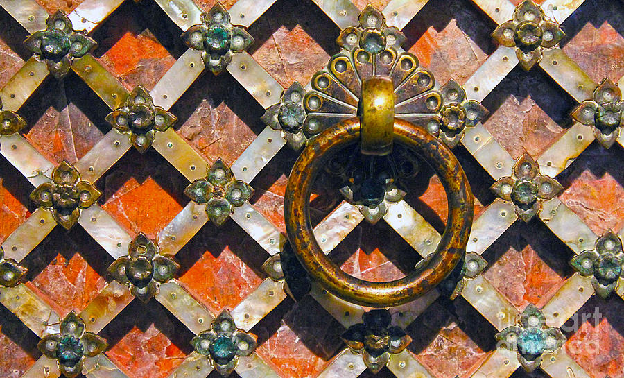 Mother of Pearl and Copper Door in the Aga Khan Museum Photograph by Nina Silver
