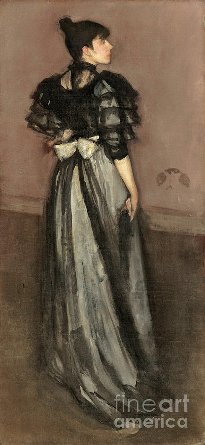 Portrait Painting - Mother of Pearl and Silver 1888-90 The Andalusian  by James McNeill Whistler by Art Anthology