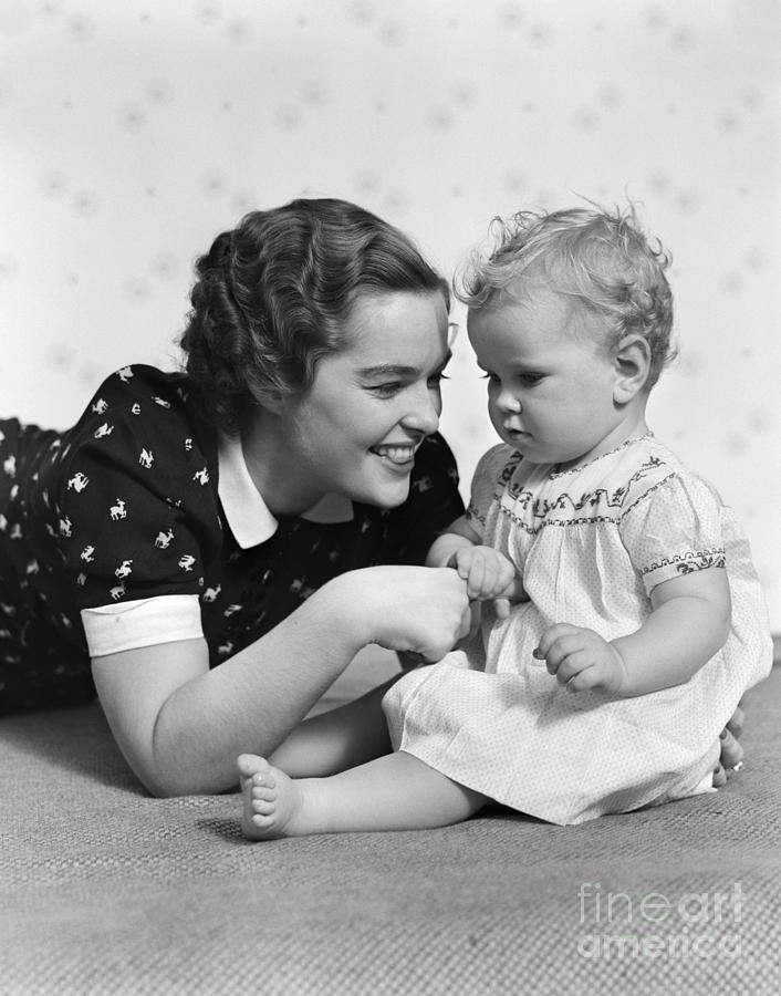 Mother Playing With Baby Daughter Photograph by H. Armstrong Roberts/ClassicStock Mother Playing With Baby Daughter Photograph by H. Armstrong Roberts/ClassicStock