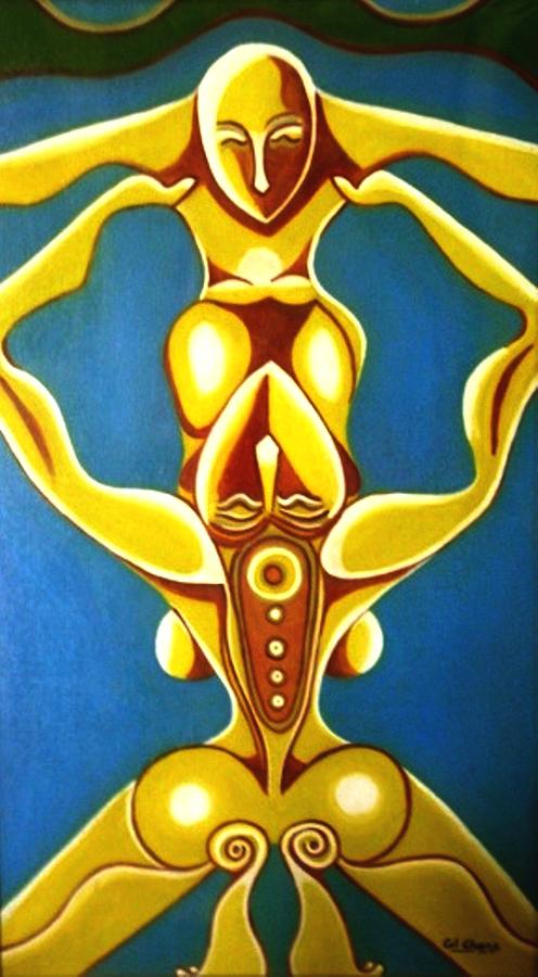 Modern Painting - Mother -son by Sd Chopra Modern Painting - Mother -son by Sd Chopra