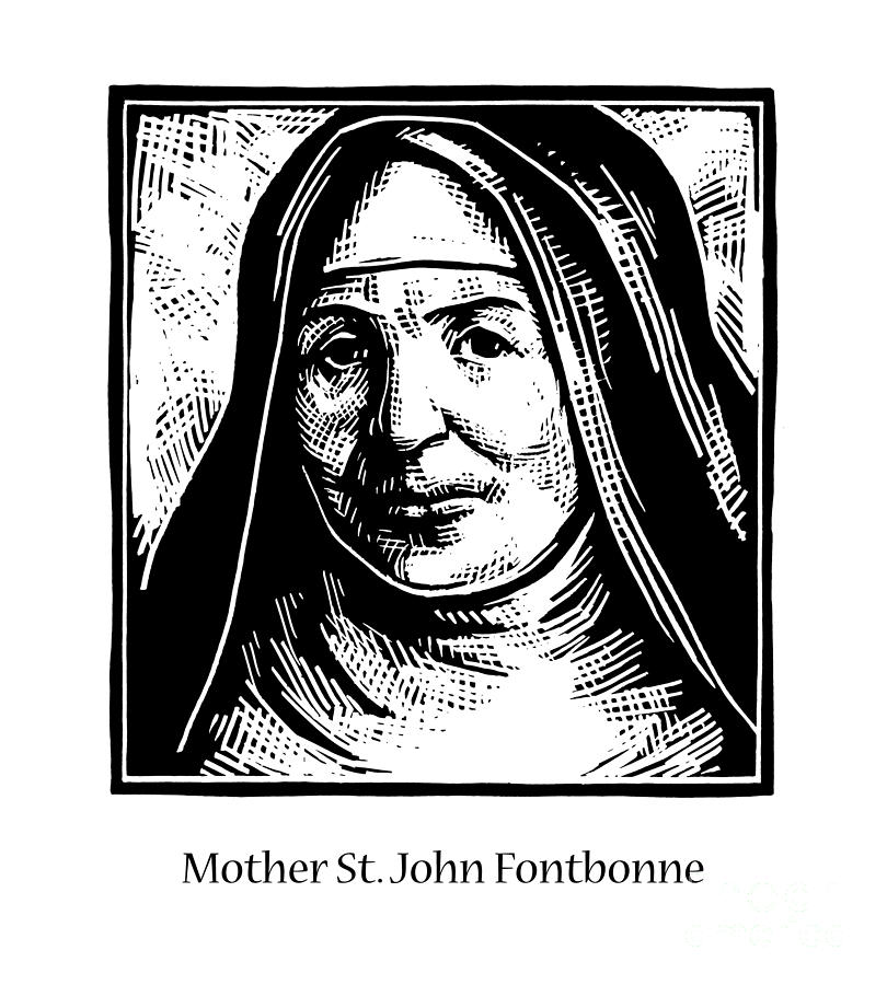 Mother St. John Fontbonne  - JLJOF Painting by Julie Lonneman