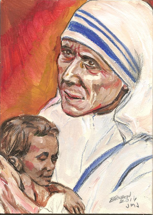 Mother Teresa Painting by Bryan Bustard