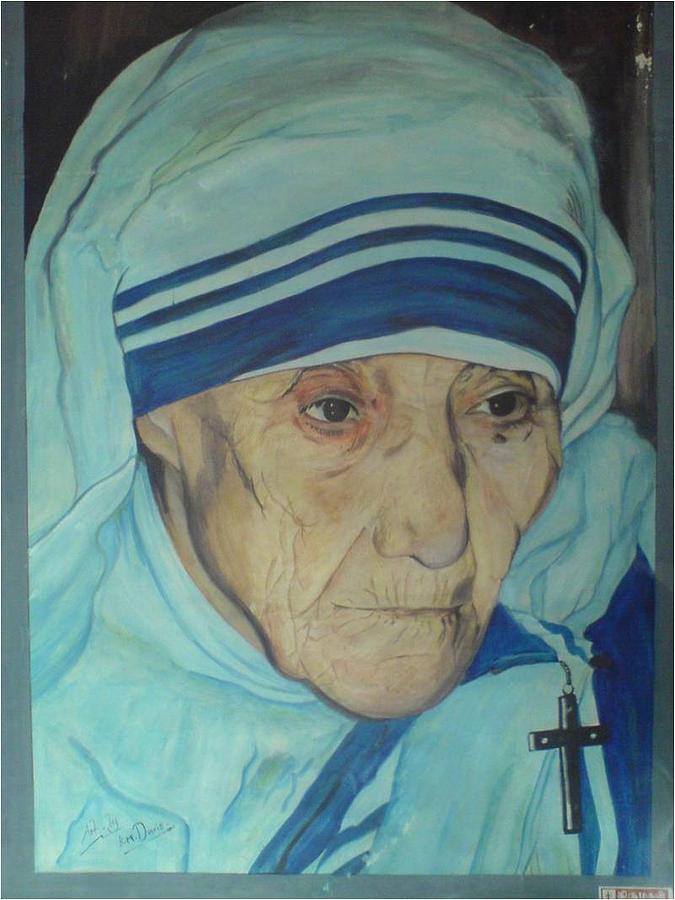 Mother Teresa Painting By Davis KM - Fine Art America