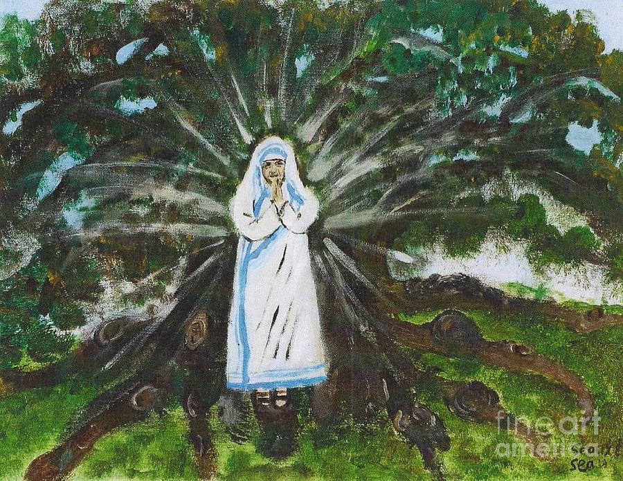Mother Teresa In Acadiana Painting by Seaux-N-Seau Soileau