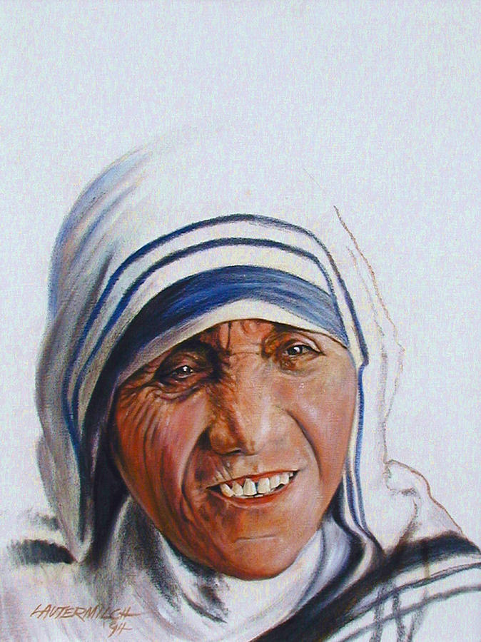 Mother Teresa Painting by John Lautermilch
