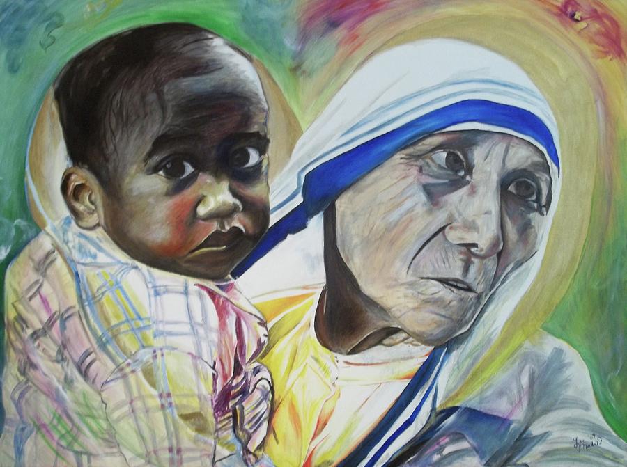 Mother Teresa Painting by Lee Madrid - Fine Art America