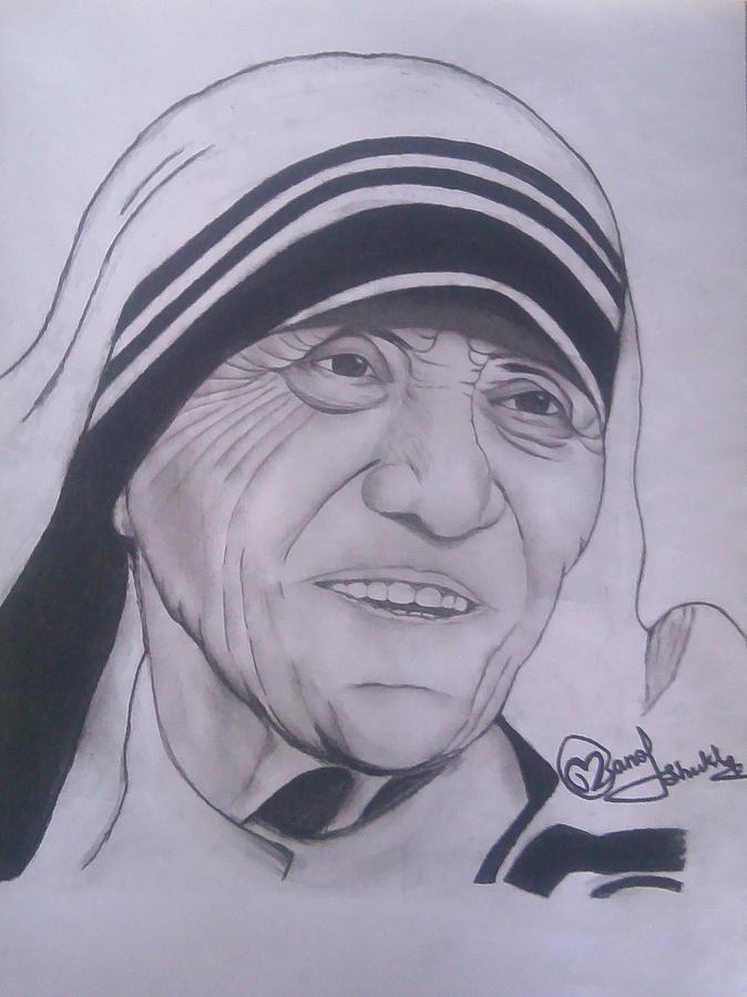 My First Portrait Drawing- Mother Teresa — Steemit-saigonsouth.com.vn