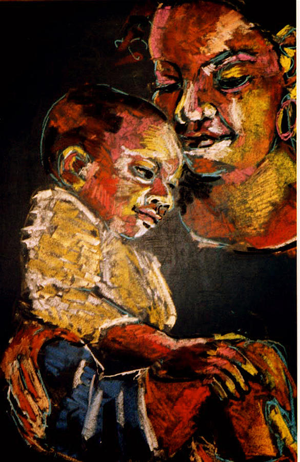 Portrait Painting - Mother With Child by Doris Lane Grey Portrait Painting - Mother With Child by Doris Lane Grey